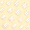 White Chrome Press on Nails Short Square SWEKKE Petite Fake Nails Full Cover Pearl White False Nails with Nail Glue Glossy Glue on Nails Acrylic Nails Manicure Artificial Nails for Women Girls 24Pcs