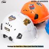 AOLAMEGS ABS Safety Hard Hat - ANSI Z89.1 Approved Safety Helmet Adjustable Vented Hardhat for Men Women Adults Safety Hardhats for Outdoor Indoor Industrial Construction Workwear (White Clear Visor)