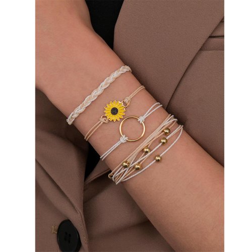choice of all Bracelets for Teen Girl Cute Boho Bracelets for Women Sunflower Friendship Bracelet Adjustable Bracelets for Girls Surfer Beach Jewelry