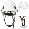 AOLAMEGS ABS Safety Hard Hat - ANSI Z89.1 Approved Safety Helmet Adjustable Vented Hardhat for Men Women Adults Safety Hardhats for Outdoor Indoor Industrial Construction Workwear (White Clear Visor)