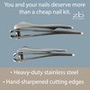Nail Clippers by Zizzili Basics - 3 Piece Nail Clipper Set - Stainless Steel Fingernail & Toenail Clippers with Nail File & Bonus Pink Carry Case - Best Nail Care for Manicure, Pedicure, Home & Travel