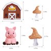 Pig Party Decorations Pig Cake Topper Pig Birthday Decorations Pig Theme Party Supplies Cute Puppy Cake Decoration