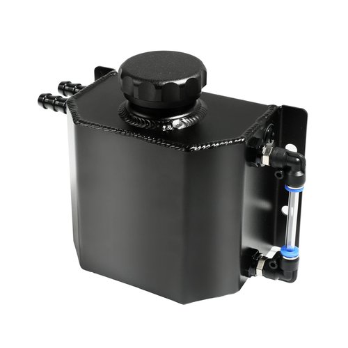 AOCISKA Universal 1L Radiator Coolant Overflow Tank,Aluminum Radiator Coolant Overflow Expansion Tank,Recovery Water Tank Reservoir,Water Coolant Overflow Expansion Tank Reservoir