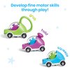 hand2mind Popping Fidget Cars, Suction Cup Toys, Fine Motor Skills Toys, Toddler Toy Cars, Occupational Therapy Toys, Play Therapy Toys, Preschool Sensory Toys, Anxiety Relief for Kids (Set of 3)