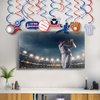 Kristin Paradise 30Ct Baseball Hanging Swirl Decorations, Kids Party Supplies, Birthday Theme Decor for Boy Girl Baby Shower, 1st Bday Favors Idea