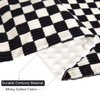 BEILIMU Baby Blanket for Boys Comfy Durable Corduroy Toddler Blanket with Double Layer Dotted Backing Checkerboard Grid Chessboard Gingham Warmer Bed Blankets for Newborn Infants Black, 30x40 Inches