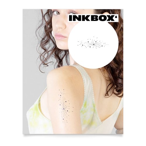 Inkbox Temporary Tattoos, Semi-Permanent Tattoo, One Premium Easy Long Lasting, Water-Resistant Temp Tattoo with For Now Ink - Lasts 1-2 Weeks, Cluster, 5 x 2 in