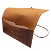 Boshiho Genuine Leather Roll Up Tobacco Pouch with Rolling Tip Paper Holder Slot (Brown (S))