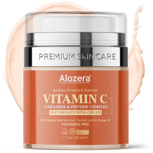 Alozera Vitamin C Face Cream for Women - Brightens, Firms, Hydrates. Helps Fade Wrinkles and Dark...