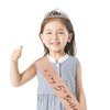 JasperKino 5th Birthday Sash and Tiara Set Rose Gold Birthday Sash Crown Birthday Party Favors Supplies for Girls Birthday Party, Pink