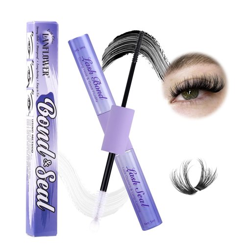 Lash Bond and Seal Waterproof Lash Cluster Glue 2 in 1 Lash Glue for Eyelash Clusters Long Lasting Eyelash Glue DIY Lash Extension Glue by Lanflower