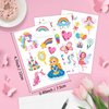 Princess Temporary Tattoo for Kids, 270+ Pcs One-horned creature Rainbow Crown Fake Tattoos for Girls’ Party Supplies Kids' Birthday Favor, 36 Sheets Waterproof Tattoos for 5 6 7 8 9 Years Old Girls