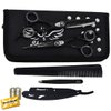 Barber Hair Cutting Scissors Kit for Women & Men, Professional Hair Scissors Set, Scissor for Hair Cutting, Thinning Scissors, Straight Razor, Hair Comb, Sharpend Shears Kit for Home, Salon