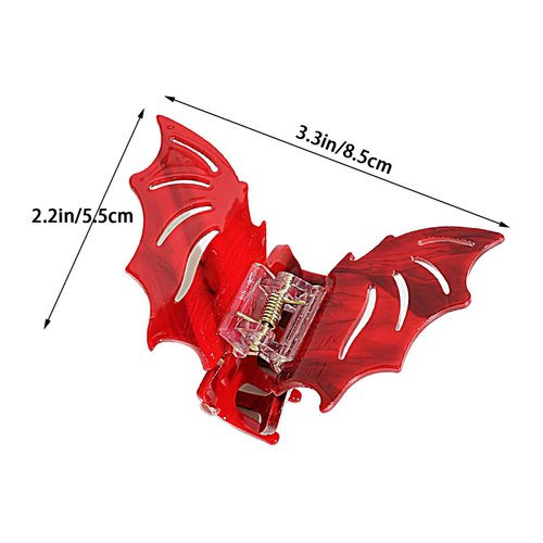 3 Pieces Halloween Bat Claw Clips, Gothic Horror Hair Clips Halloween Spooky Hairpin for Costume Cosplay Hair Barrettes Gift