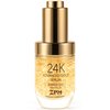 24K Gold Anti Aging Face Serum Moisturizer Enriched with Vitamin C Serum, Hyaluronic Acid, Vitamin E Cream for Day and Night Wrinkle Reduction, Re-Activate Skin Youth (1FL.OZ)