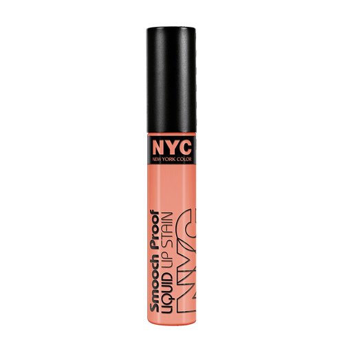 N.Y.C. New York Color Smooch Proof Liquid Lip Stain, Faithful Coral, 0.24 Fluid Ounce