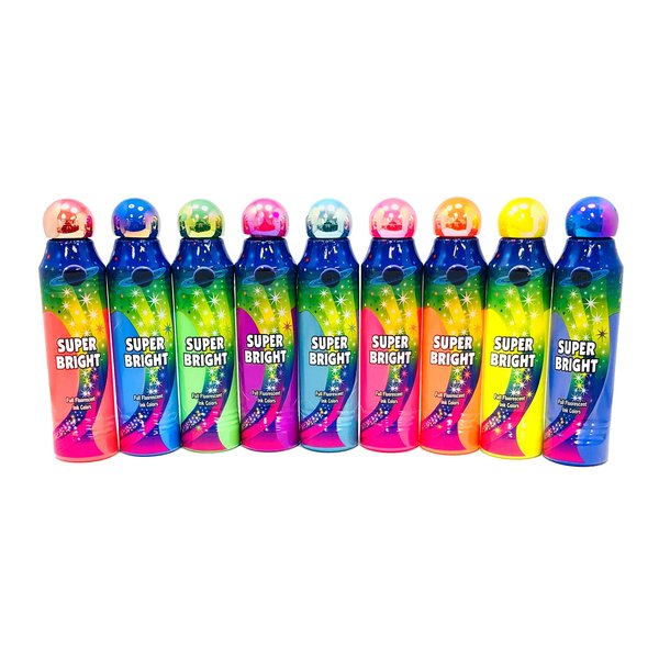 Super Bright Fluorescent 3oz Bingo Daubers- Set of 9- One Of Each Color