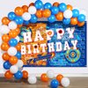 Irenare 62 Pcs Dart Battle Happy Birthday Party Decorations Dart Gun Birthday Supplies Gun Theme Birthday Party Decorations Dart Battle Banner Tablecloth and balloons for Kids Birthday Party Supplies