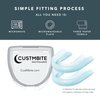 CUSTMBITE Premium Hard Surface Night Guards for Teeth Grinding, 2 Pack with Mouth Guard Case, USA Made, Mouth Guard for Clenching Teeth at Night, Bruxism NightGuard - Customizable Fit Dental Guard