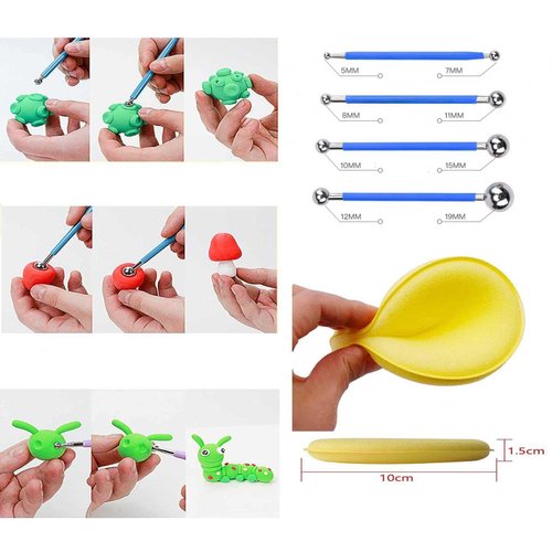 Langqun 25pcs Clay Tools,Air Dry Clay Tools,Pottery Tools Kit,Polymer Clay Dotting Tools,Ceramic Supplies for Kids and Adults,Sculpting,Modeling,Shaping