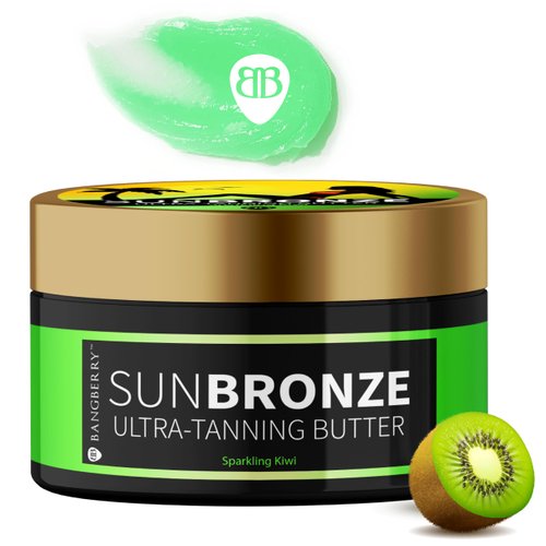 BANGBERRY Original Sun Bronze Ultra Tanning Butter - Sparkling Kiwi, Use in the sun outdoor or tanning bed Better than tanning oil Tan faster with premium natural ingredients Safe for Sensitive Skin