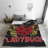 Just A Girl Who Loves Ladybugs Blanket Ladybug Decor Throw Blanket Gifts for Girls Boys Ladybug Lover Super Warm Soft Plush Lightweight Fleece Flannel Bed Blanket for Kids Adults Men Women 50"X40"
