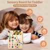 Hikoshi Montessori Busy Board for Toddlers 1-3 - Sensory LED Light Switch Busy Board Toy, Wooden Montessori Travel Toys for Toddler 1 2 3 4 Years Old Boys Girls