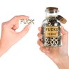 7Oz Fucks to Give, Jar of Fucks Gift Jar, Fuck Wooden Cutouts Letter Piece, Funny Swear Jar for Friends, Funny Gifts for Birthday, Gifts for Mom, Valentines Day Gift, Gag Gift, Small Gift, Desk Decor