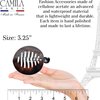 Camila Paris CP2428 3.25 inch French Banana Clip Hair Comb, Round Girls Ponytail Holder Interlocking Banana Combs For Volume Thick Hair. Fashion Styling Hair Accessories for Women, Made in France