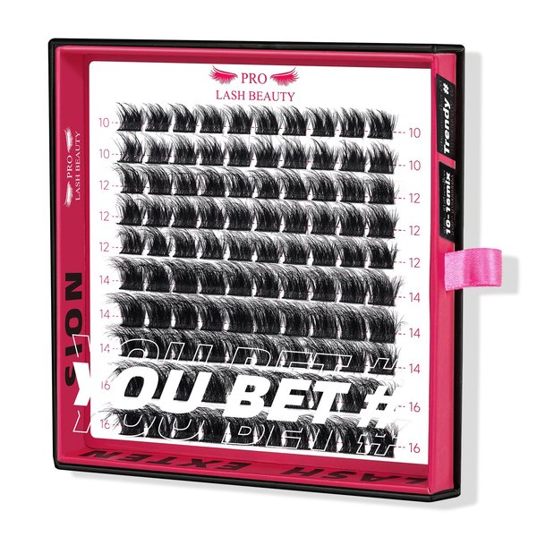 Lash Clusters 3D Fluffy Cluster Lashes 120Pcs Individual Lashes 3D Effect Eyelash Clusters DIY Lash Extension Natural Like Real Lashes Thin Band Soft Touch Easy to Apply (Trendy,10-16mix)