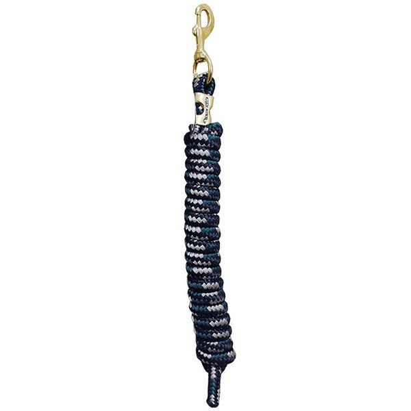 Weaver Leather Poly Lead Rope, Black/Hunter Green/Tan, 10 foot