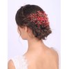 Aimimier Bridal Hair Comb Red Crystal Wedding Comb Ruby Crown with Marquise Wedding Headpiece Bridesmaid Hair Accessories for Women and Girls