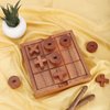 Ajuny Tic Tac Toe Classic Board Games for Kids and Adults with Decorative Storage Box Wooden Farmhouse Coffee Table Living Room Desk Decor Family Night Travel Game Best Gifts 5.9 Inch
