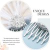 Latious Wedding Bride Flapper Feather Hair Comb White Crystal Bridal 1920s Hair Clip Fascinator Hair Accessories Prom Hair Jewelry for Women and Girls