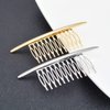 2PCS Metal Alloy Hair Side Combs Silver+Golden French Twist 10 Teeth Comb Hair Clip Hair Fork Pigtail Holders Mini Hair Tools for Wedding Daily Gift