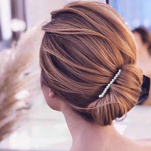 Iaceble Vintage Pearl Hair Comb Pin - Bridal Side Comb Hair Piece for Weddings, Decorative Headdress Accessory for Women and Girls (A)