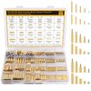 Csdtylh 420Pcs M2 M3 M4 Motherboard Standoffs&Screws&Nuts Kit, Hex Male-Female Brass Spacer Standoffs, Laptop Screws for DIY Computer Build, Electronic Projects, Raspberry Pi, Circuit Board etc.