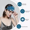 OLESILK 100% Natural Mulberry Silk Sleep Eye Mask Block Out Light, Fashion Printed Eye Mask Blindfold for Women Men Full Night Sleeping, Chic Eye Cover Eyeshade, Pattern 1