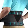 FEATOL Breathable Back Brace with Lumbar Pad for Women & Men, Support Belt for Lower Back Pain Relief for Herniated Disc, Sciatica, Scoliosis S/M (Waist Size:24.4''-30'')