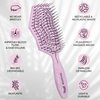 Detangling Brush - Organic Detangler Hair Brush For Women, Men & Kids, With Ultra-soft Bristles, Glides Smoothly Without Breakage. Vented Flex Dry and wet brush For Thick, Fine, Natural & Curly Hair