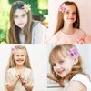 Rowcay Bohemian Flower Hair Clips - 8pcs Artificial Tropical Hibiscus Plumeria Orchid Hairpin Set for Women Girls - Seaside Holiday Bridal Accessories in 8 Colors