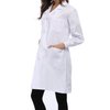 Taylor Eddie Women's White Full Length Lab Coat with Three Pockets