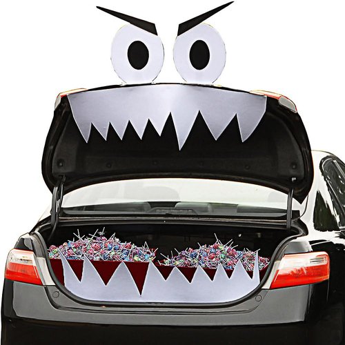National Tree Company's Tricky Trunk Car Decoration Kit, Mean Streak, Halloween Collection, 4-Piece Kit