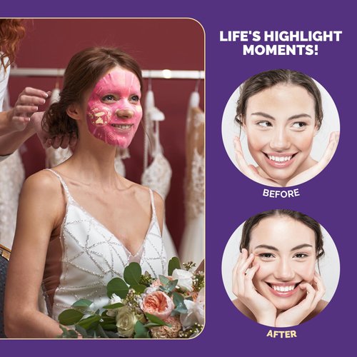 Face Masks Skincare, Collagen Face Mask for Anti Aging, Hydrating Face Masks, Astaxanthin Q10 Face Mask for Antioxidant, Zealsea Magic All-in-one Sheet Mask, Self Care Gift for at Home Spa Party 6pack