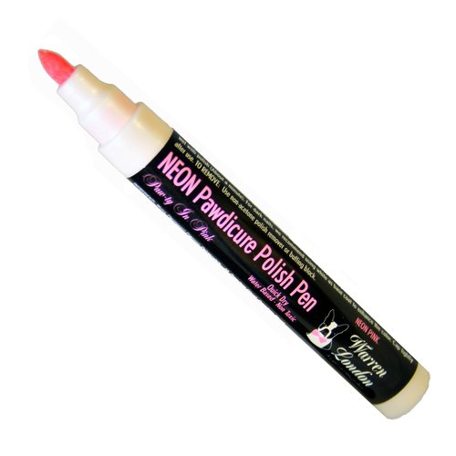 Warren London Pawdicure Dog Nail Polish Pens | Quick Dry, Low Odor, Non-Toxic Dog Accessories | Ideal for Dog Birthday, Dog Costume | Made in USA | 13 Colors | Neon Pink
