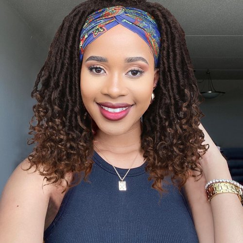 Hanne Fashion Headband Wigs Short Dreadlock Wig Goddess Hand Braided Twist Synthetic Wigs for Black Women Daily Cosplay Braided Curly Wigs 4/30#