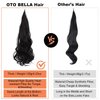 Ponytail Extension 30 Inch Flexible Wrap OTO BELLA Around Ponytail Hair Extensions 120g Long Curly Synthetic Ponytail Wavy Pretty Hair Ponytails Hairpieces For Women Daily Use (M33M)