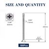 #10 x 2" Sheet Metal Screws 100Pcs 410 Stainless Steel Flat Head Tek Screws Fast Self Tapping Screws by SG TZH