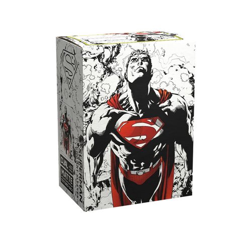 Dragon Shield Sleeves – Sleeves: Dragon Shield Limited Edition Matte Dual Art: Superman Core (Red/White) 100 CT - MTG Card Sleeves are Smooth & Tough