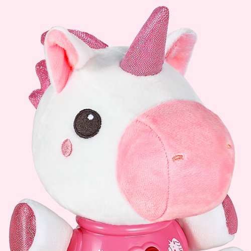 iPlay, iLearn Baby Unicorn Musical Toys, Newborn Girls Gift, Soft Plush Stuffed Animal, Infant Light Music Time, 1st Birthday Stocking Basket Stuffer 0 1 2 3 6 9 12 18 Month Age 1-3 Toddlers Boys
